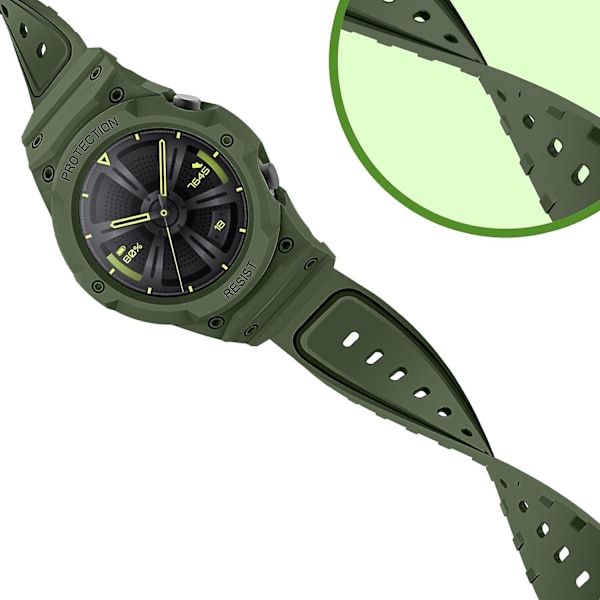 Armband för Huawei Watch GT 2 46mm/GT 3 46mm TPU Skyddsfodral Ersättningsarmband (FMY) Turquoise, Army Green Style C Huawei Watch GT 2 46mm