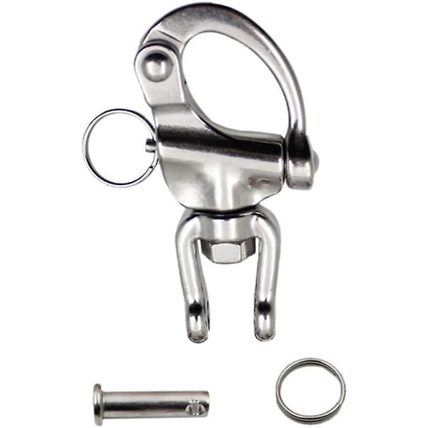 2-delad Swivel Snap Hook i Rostfritt Stål Shackle 316 Rostfritt Stål Snabblänkar Marin Rostfritt Stål Karabinkrok Hitch Hook Snabb Fjäderkrok