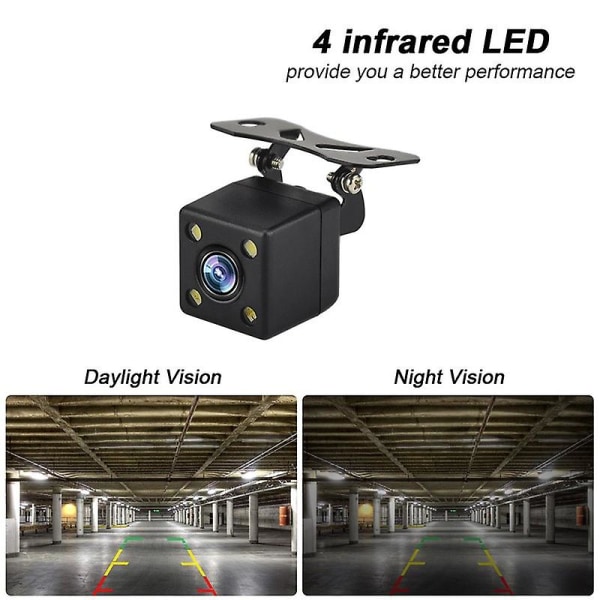 Hd Vandtæt 170 Wide Night Vision Bil bakkamera Bakkamera Parkering Led Sensor (FMY)