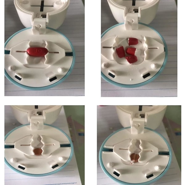 SDIGV Pillerkutter, 1/4 Dela, 1/2 Dela Robust Tablettkutter, Dold Blad, Perfekt för att Skära Vitaminer, Tabletter (Blå)  (FMY) Blue