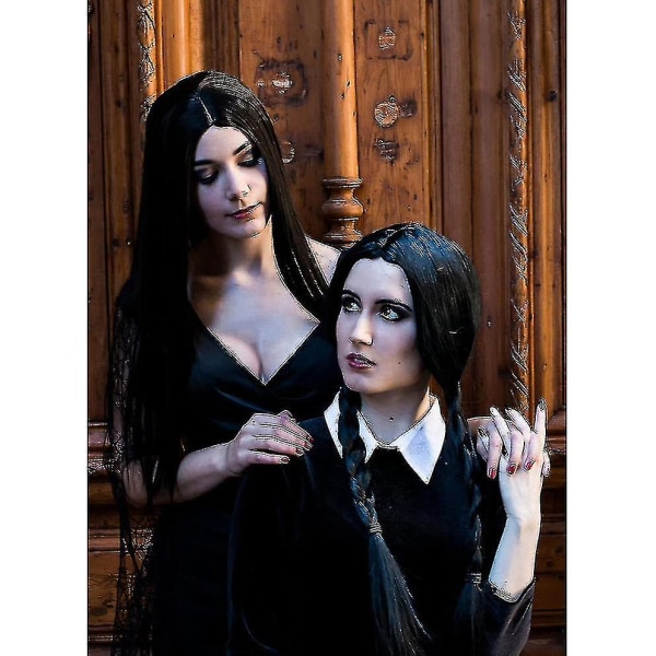 Morticia Parykker Til Kvinner Halloween Kostymer Cosplay  (FMY)