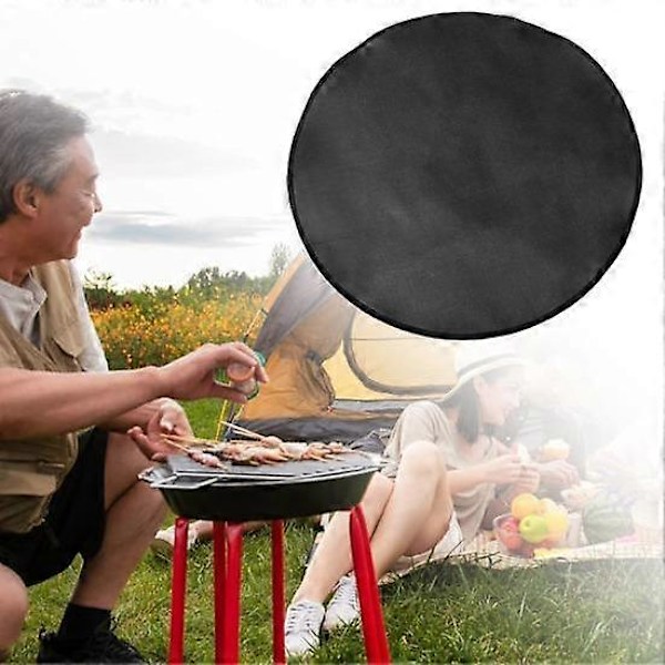 24/32/36 tommer Bålplads Måtte Rund Varmebestandig Bærbar Brandsikker Gulvbeskyttelsesmåtte til Grill (FMY) 24Inch