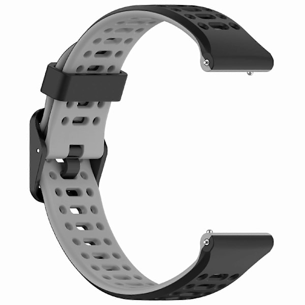 Silikonarmband för Coros Pace 2/ Apex 2/ Apex 42mm, tvåfärgad, 20mm (FMY) Black Grey