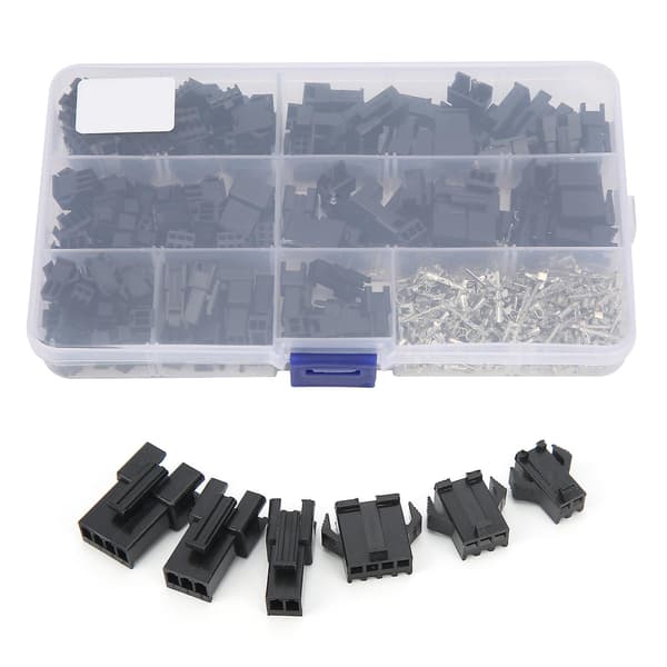 480 stk 2,54 mm 2/3/4 Pin Headers Socket Connectors Adapter Terminal Assortment Kit (FMY)