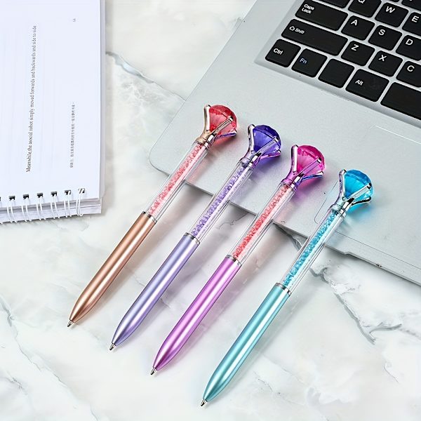 16 stk. Krystal Kuglepenne - Kunst & Håndværk Tegning & Maling Tilbehør - Elegante Kontor Skrivebords Tilbehør med Fancy Nyhed Designs til Wo  (FMY) 16pcs