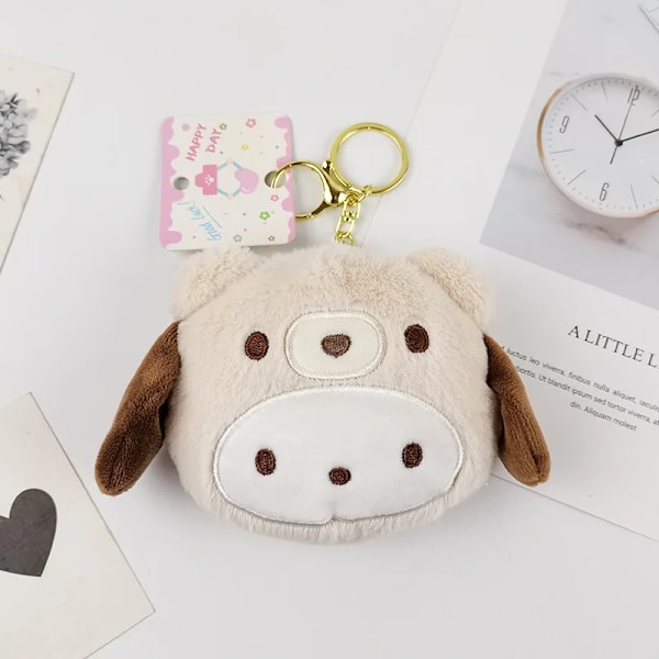 Sanrio Kawaii My Melody Kuromi Cinnamoroll Kt Kat Plys Plysdyr Møntpung Øretelefon Organizer Taske Vedhæng Nøglering Piger Gaver(FMY) 4