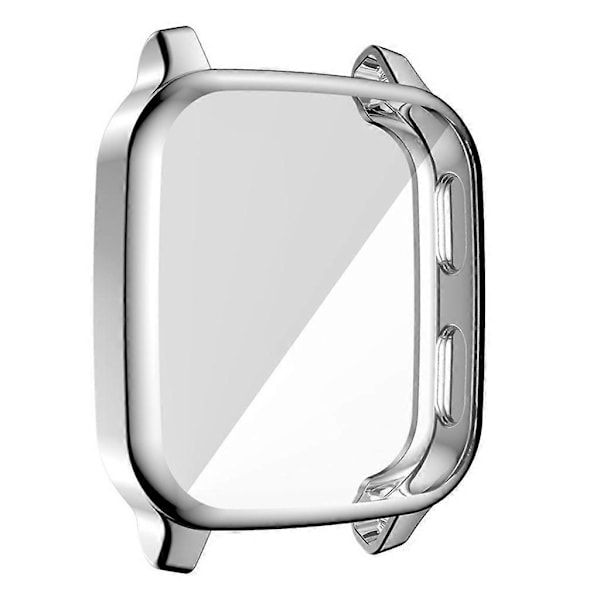 Passar för Venu SQ Smartwatch Skyddande Skal TPU Full Skärm för Case (FMY) Silver