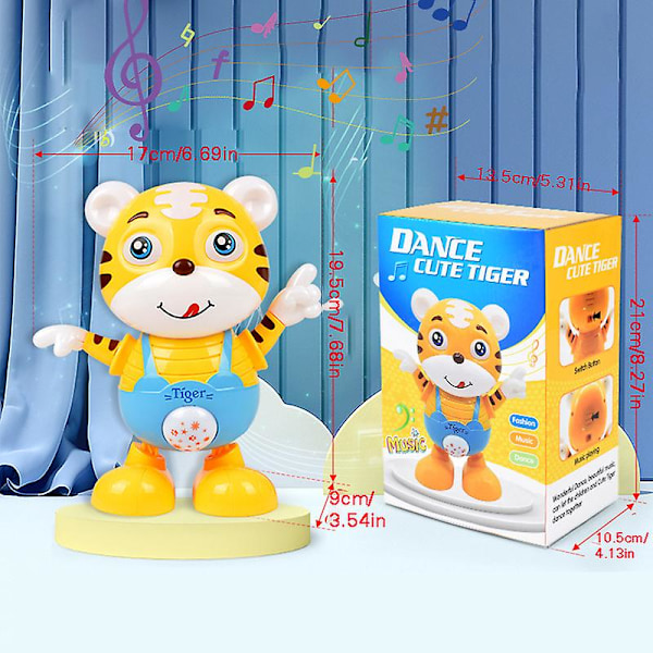 Læringsleketøy for barn - Dansende og syngende tegneserie-robot med fargerikt lys - Cny Lunar Year of the Tiger Gave Ny (FMY) Default