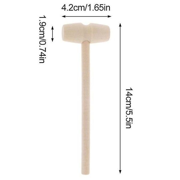 30 kpl Mini Puuvasara Hummerille, Ravuille Ja Muille Äyriäisille, Massiivinen Puu Mini Vasara Tasausvasara (FMY)