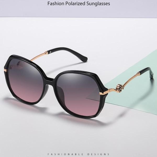 Polariserte solbriller for kvinner Klassiske Trendy Stilige solbriller 100 % UV-beskyttelse (FMY)