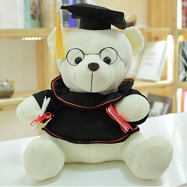 Plush Teddy Bear Søt Dyre Dukker Graduation Gaver Plush Leke Stuffet Dyr For (FMY) Black 35cm