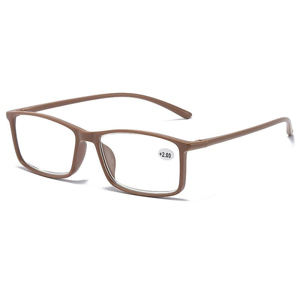 Wekity Simple Square läsglasögon Högkvalitativ Reader Spring Gångjärn Läsglasögon för män och kvinnor (FMY)