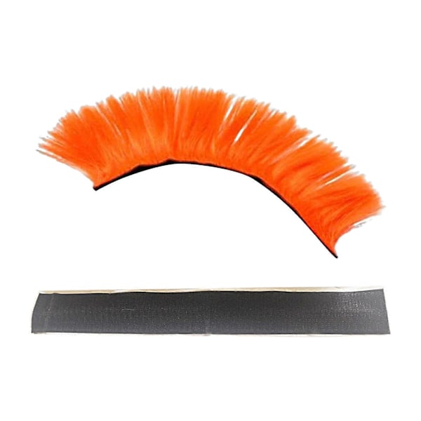 Kaesi Leikattava Kypärä Peruukki Irrotettava Korkea Lämpötila Silkki Kirkas Väri Kypärä Mohawk Kypärä Tarvikkeet (FMY) Orange