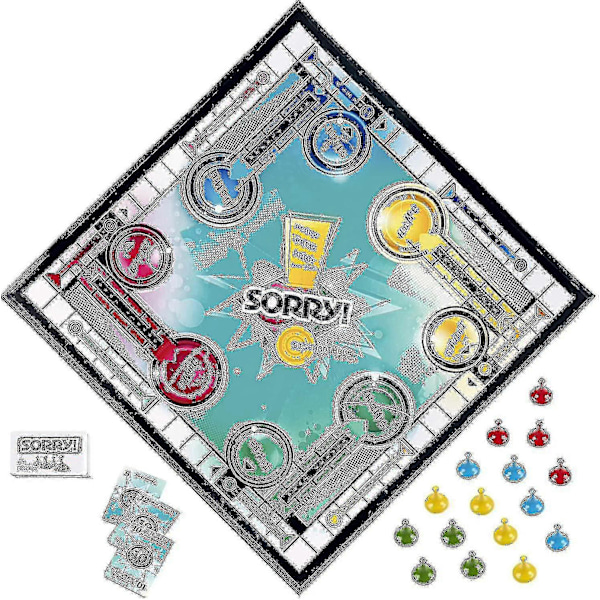 Hasbro Gaming Sorry! Parker Brothers Perhepeli 2-4 pelaajalle, 6 vuotta ja sitä vanhemmille, aikuisille, teineille ja lapsille (FMY)