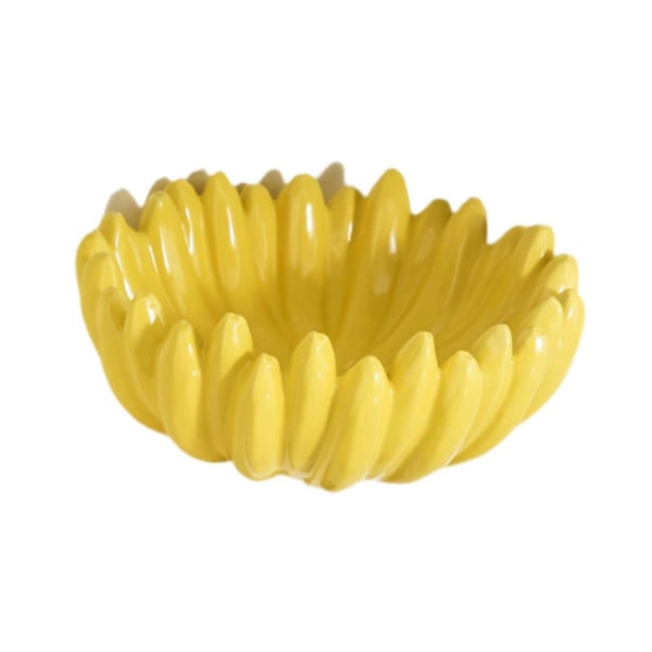 Keramisk Fruktskål Modern Bananformad Skål för Skrivbord Sovrum Vardagsrum (FMY)