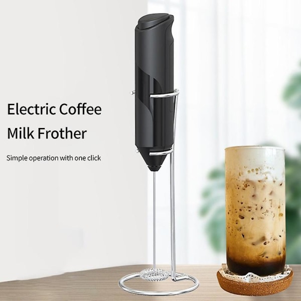 1 st Elektrisk mjölkskummare Äggvisp Batteridriven handhållen skummaskin för köksmjölk Kaffeägg omrörningsverktyg (utan batteri) (FMY)