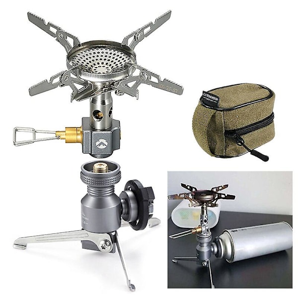 XD-2F Ulkoilmakäyttöön tarkoitettu jaettu kaasulla toimiva leirintäuuni, retkeily- ja vuoristovaellusuuni, 3,3 kW leirintäkeitin, kannettava keittolevy (FMY) Set C
