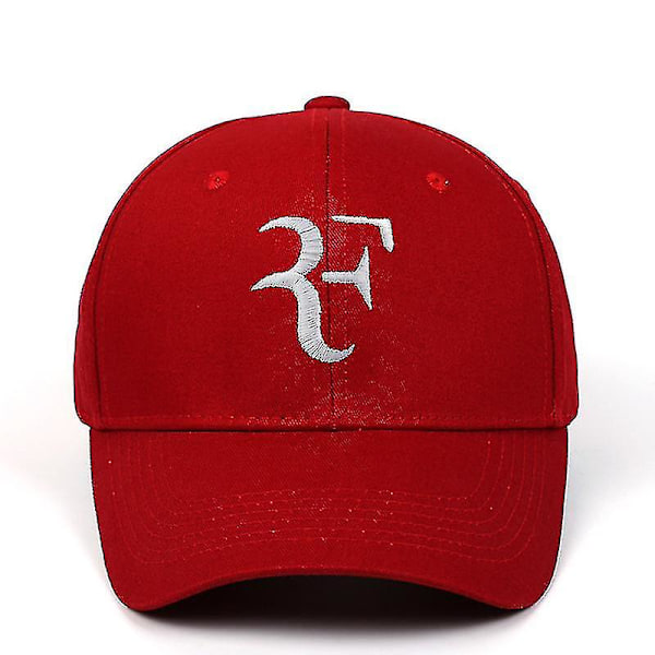 Federer Tennis Fan Broderad Baseballkeps Utomhus Sportkeps Casual Peaked Cap  (FMY) Claret