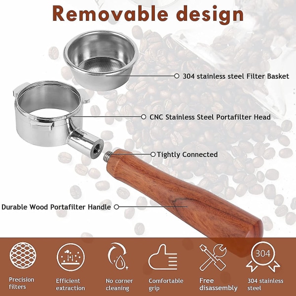 Bottenlös Portafilter 54mm för Breville Barista-serien och Espresso