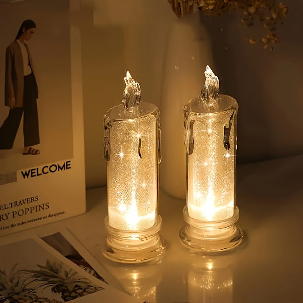 2/3-pack Flamlösa LED-ljus - Batteridrivna, Gap Column Design, Perfekt för Familjesammankomster, Ljusmiddagar, Alla hjärtans dag,  (FMY) 3pcs