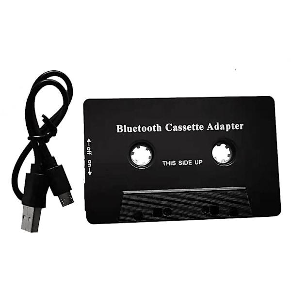 Universal Kassette Bluetooth 5.0 Audio Bilstereoadapter med Mic til Telefon MP3 AUX Kabel (FMY) Black