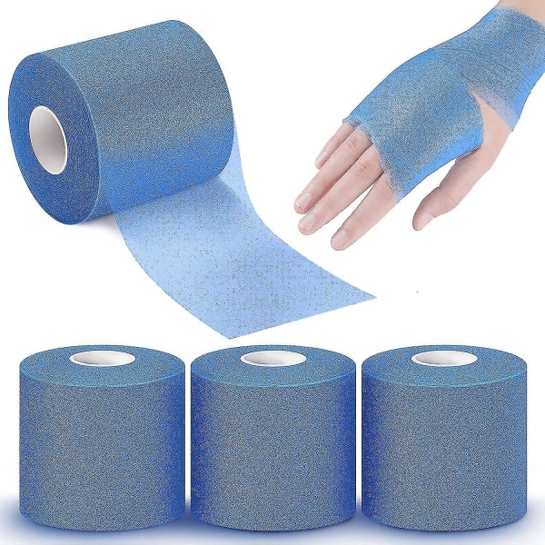 3 stk Athletic Pre Wrap Tape For Sports Pre-Wrap Athletic Tape 2,75 tommer x 30 yards (farge: blå)