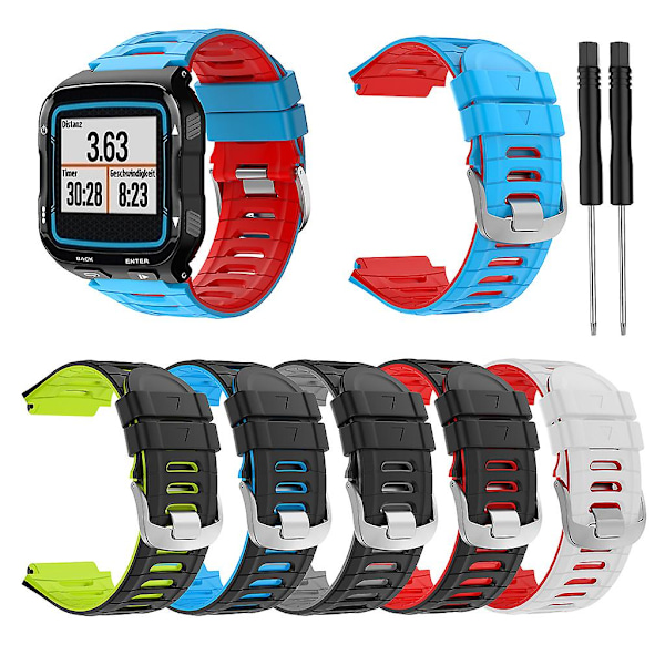 Silikonrem til Garmin-forerunner 920xt Smartwatch Armbåndsløkke Armbånd (FMY) White Red