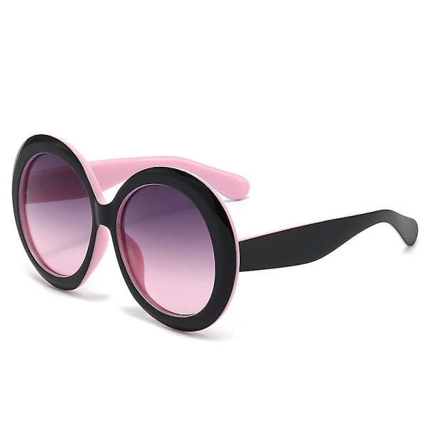 Wekity polariserte runde solbriller, stilige solbriller for menn og kvinner Retro Classic (FMY)