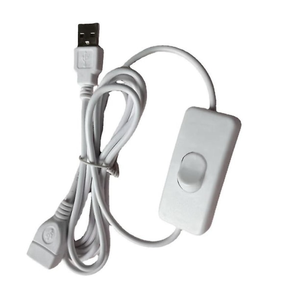 Universal usb-kabel usb-strømadapter med på/av-bryter laderdatakabel (FMY) White 303 switch