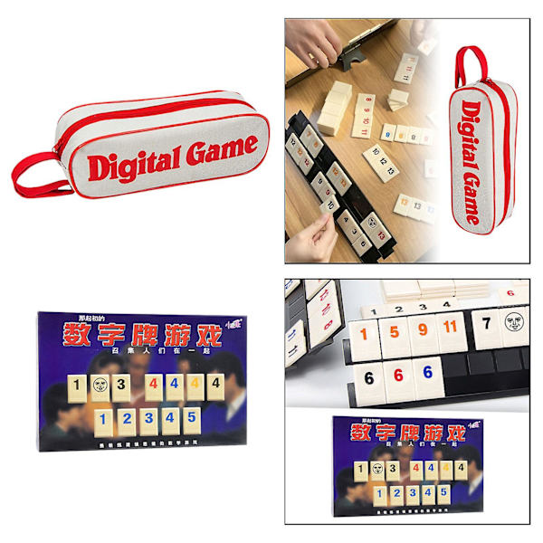 Rummy Tile Spil Brætspil Klassisk Rummy Cube Spil Til 8+ År Fester Familier Taske Type (FMY) bag type optional