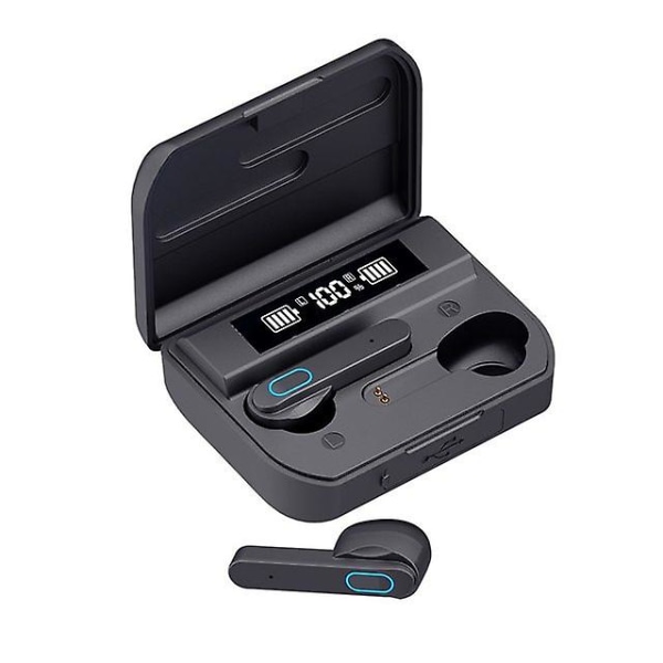 T33 Bluetooth hörlurar Trådlösa hörlurar Öronsnäckor 5.3-headset med fyra horn Hifi-ljudkvalitet Utomhussport Touch Control (FMY) Black