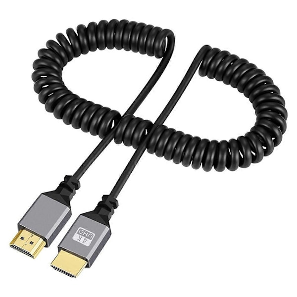 HDMI-yhteensopiva 4K:n kierretty kaapeli, joustava spiraalikaapeli, uros-uros (FMY) TO Micro HDMI