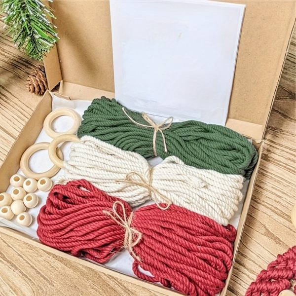 DIY-kit för vävning av spets för nybörjare, 3-färgad julgrans-spetsvävningsset, DIY-julgransdekorationssats för vuxna och barn (FMY) 3pcs Christmas tree