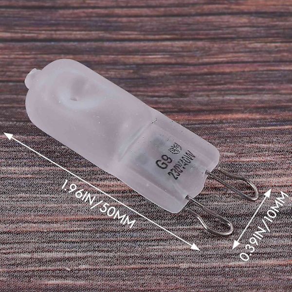 10x G9 Halogen Varmt Hvit Kontor Kapsel Frost Lyspære Lampe 40w 230v  (FMY) as shown