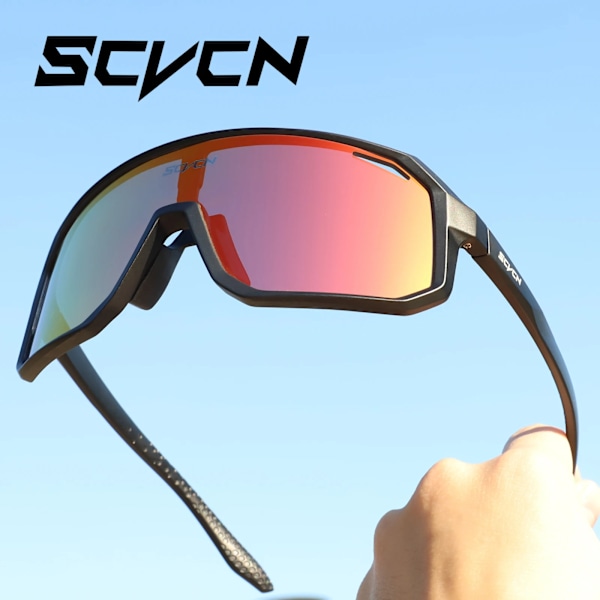 Sykkelbriller for menn og kvinner, MTB landeveissykkel, kjørebriller, utendørs sport løpebriller UV400 fottur briller (FMY) Silver 1lens-no box