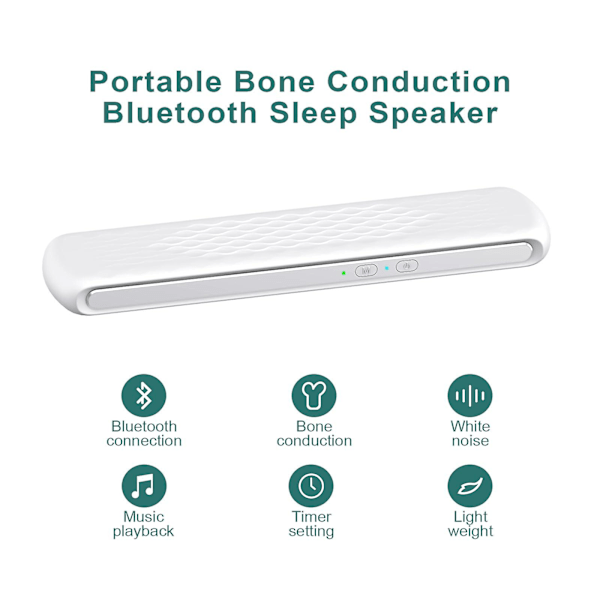 Högtalare under kudden Pillow Talk Sleep eller Hypnosis Speaker -GSL FF GY ZD W  (FMY) White