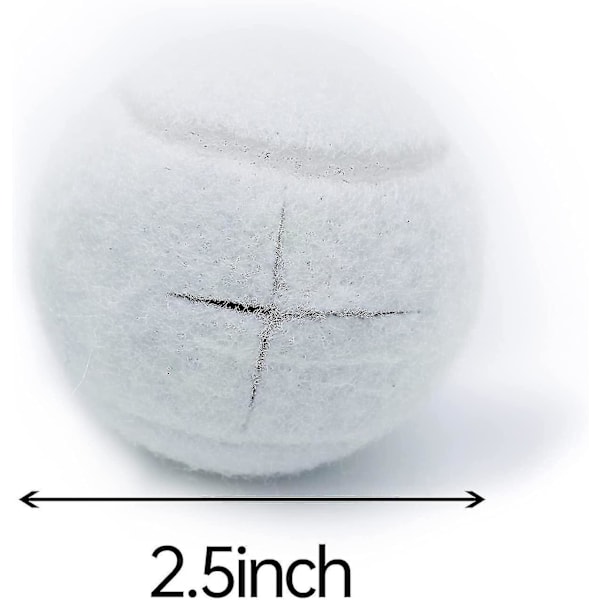 4 st Förskurna Tennisbollar för Möbelben och Golvskydd, Tunga och Hållbara Filtöverdrag (FMY) White