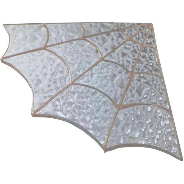 Hämähäkinseitit Stained Glass Ikkuna Seinäkoriste, Hämähäkinseitit Ovikoriste, Ovikoriste Seinäkoriste Halloween Pelottava Hämähäkinseitit Ovi Kulmamerkki (FMY) C
