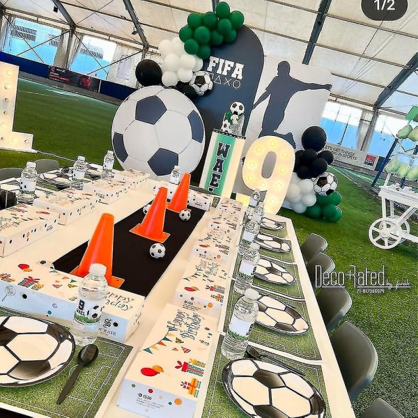 Football Soccer Theme Party Decoration Soccer Football Training Cones Soccer Balloon Banner Boys Soccer Birthday Party Supplies  (FMY)