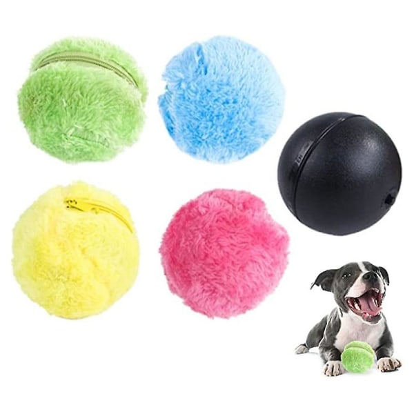 1 set Automatisk interaktiv husdjurselektrisk magic rullleksaksboll Hundkattprodukter Funny Chew Plysch Elektrisk rullbollsdjurleksak (utan batteri) (FMY)