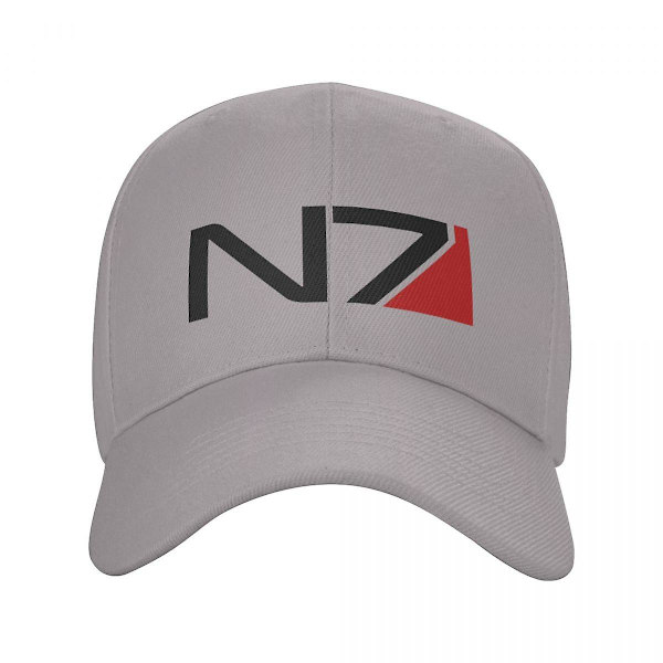Mass Effect N7 Baseball-lippis Naiset Miehet Säädettävä Trucker Hat Urheilu (FMY) Gray Trucker Hat