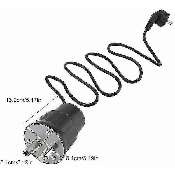 Grillspettmotor för Barbecue Elektrisk Motor Camping i Aluminium Rotisseri Kit Barbecue Nominell Last 0-24kg (EU-kontakt) (FMY)