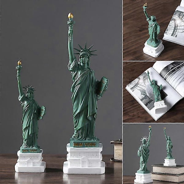 Frihetsgudinnan Statymodell New York City Landmärke Liten Replik Ornament Resin Souvenir Samlarobjekt Presenter För Hemmet Hylla Ny (FMY) A