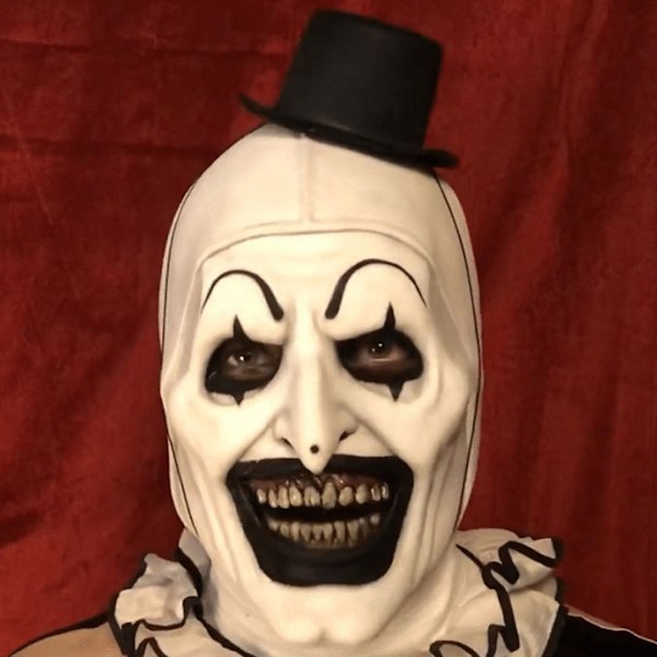 Terrifier 2 Art the Clown Skräckmask Halloweenfest Maskerad Horrormasker (FMY) Apricot