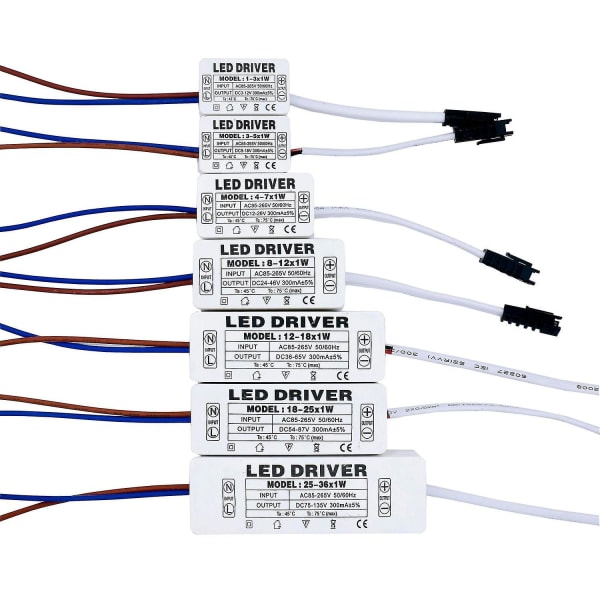 25 36W 300mA Led-ohjain Virtalähde Ac85 265v Valonmuuntajat Ledille (FMY)