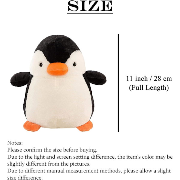 Penguinsoft Animal Baby Penguin Plussj Koselig Leke Dukke For Jenter Gutter, 11 Tommer (FMY)