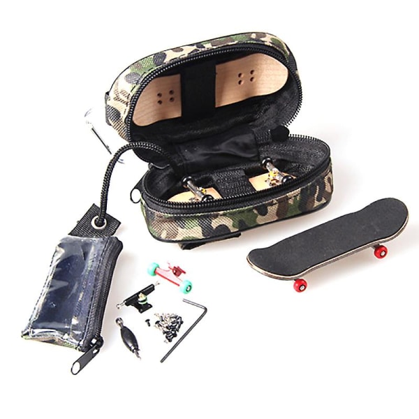Amazing Professional Army Green Finger Skateboard Bag Fingerboard Bags Adult Novelty Finger Board Toy S Box Fingerboard Parts (FMY)
