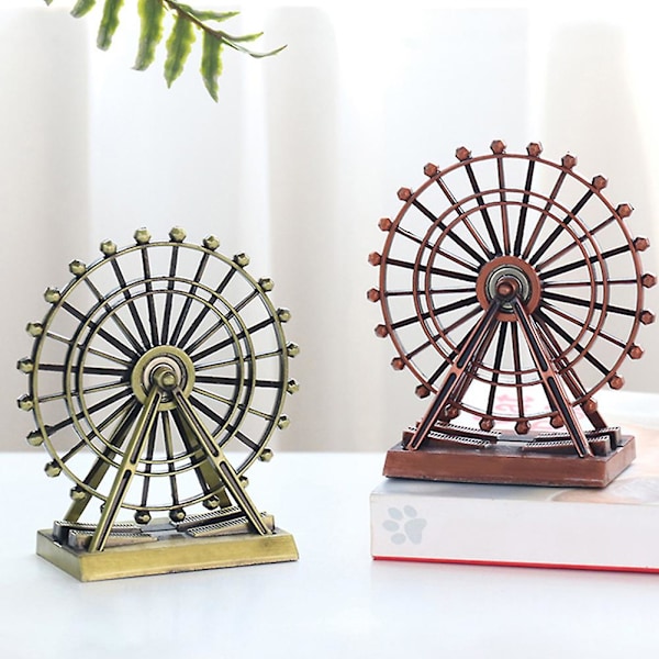 Retro London Eye Kreativ Metal Hjul Ornament Hjem Desk Dekoration Gave (FMY) Red Copper