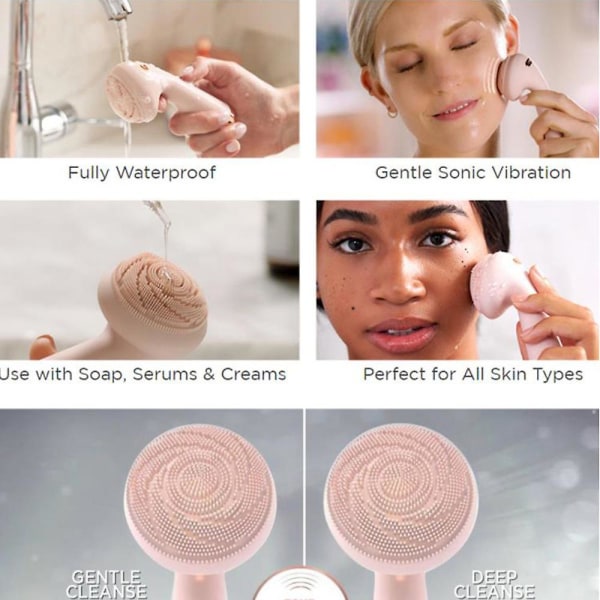 Oppladbar barbermaskin og trimmer for kvinner, hvit/rosa gull (FMY)