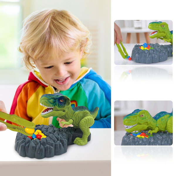 Varo dinosaurusten lautapeliä, vanhemmat ja lapset purevat hauskaa hankalaa lelua (FMY)